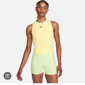 Nike Court Slam Soft Yellow Women's Dri-FIT Tennis Tank Top